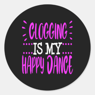Clogging Tees Classic Round Sticker