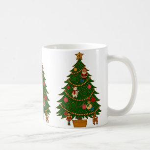 Cloisonne Art Christmas Tree Character Ornaments Coffee Mug