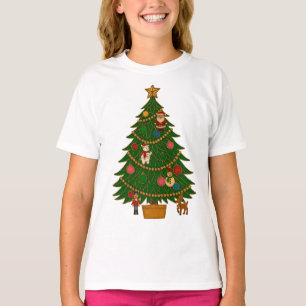 Cloisonne Art Christmas Tree Character Ornaments T-Shirt
