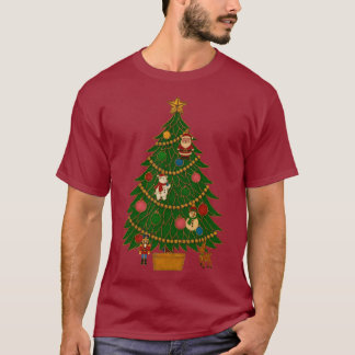 Cloisonne Art Christmas Tree Character Ornaments T-Shirt