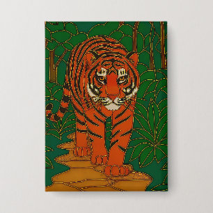 Cloisonne Art Tiger on the Jungle Path