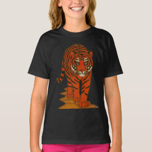 Cloisonne Art Tiger on the Jungle Path T-Shirt