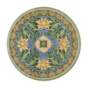 Cloisonne China Patter Asian Oriental Cutting Board