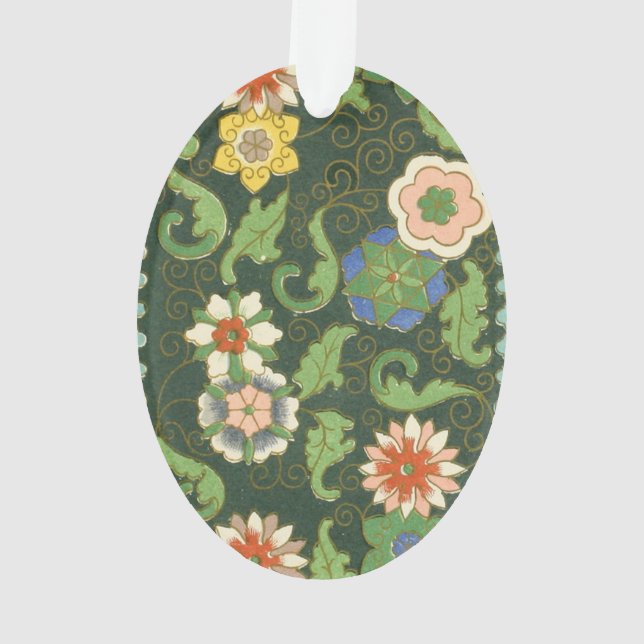 Cloisonne China Patter Asian Oriental Ornament (Back)