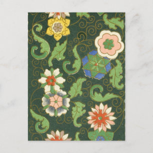 Cloisonne China Patter Asian Oriental Postcard