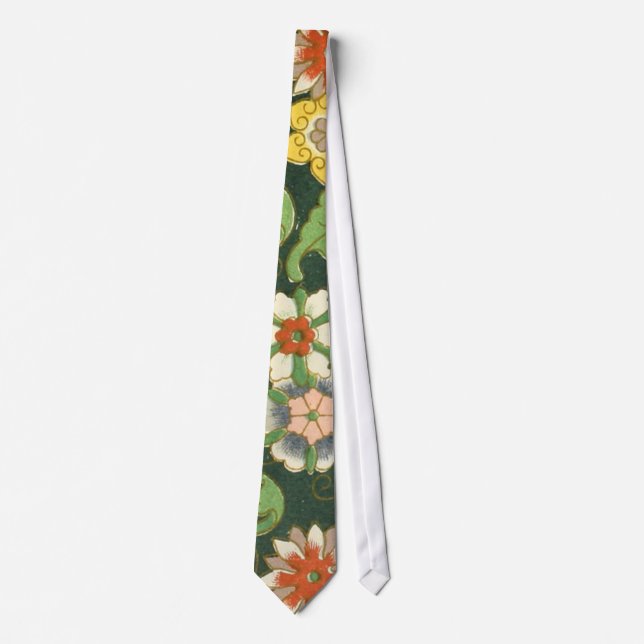 Cloisonne China Patter Asian Oriental Tie (Front)