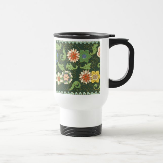 Cloisonne China Patter Asian Oriental Travel Mug (Right)