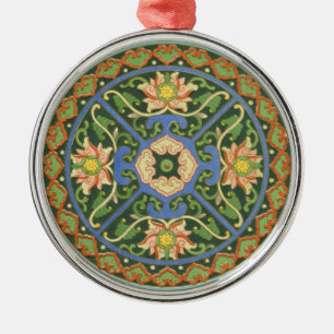 Cloisonne China Pattern Asian Metal Tree Decoration