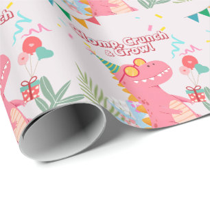 Clomp, Crunch & Growl! Dinosaur Party Wrapping Paper