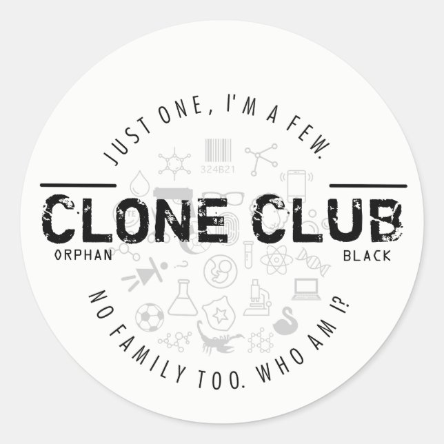 Clone Club Logo Classic Round Sticker (Front)