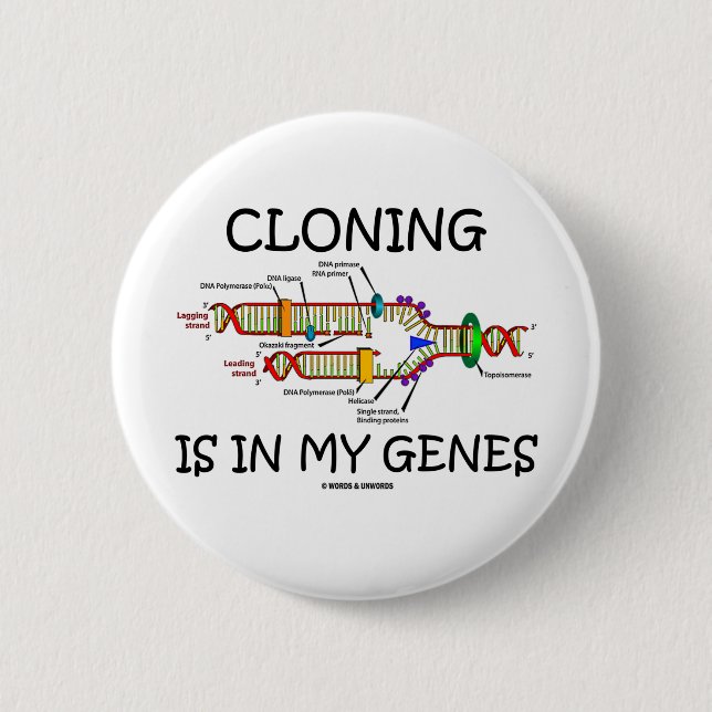 Cloning Is In My Genes 6 Cm Round Badge (Front)