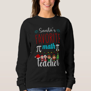 Cloo Santa's Favourite Teacher Shirt Funny Christm