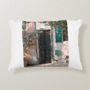 CLOSE GREEN WROUGHT IRON SECURITY DOOR DECORATIVE CUSHION