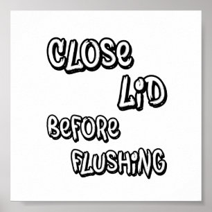 Close Lid Before Flushing Poster