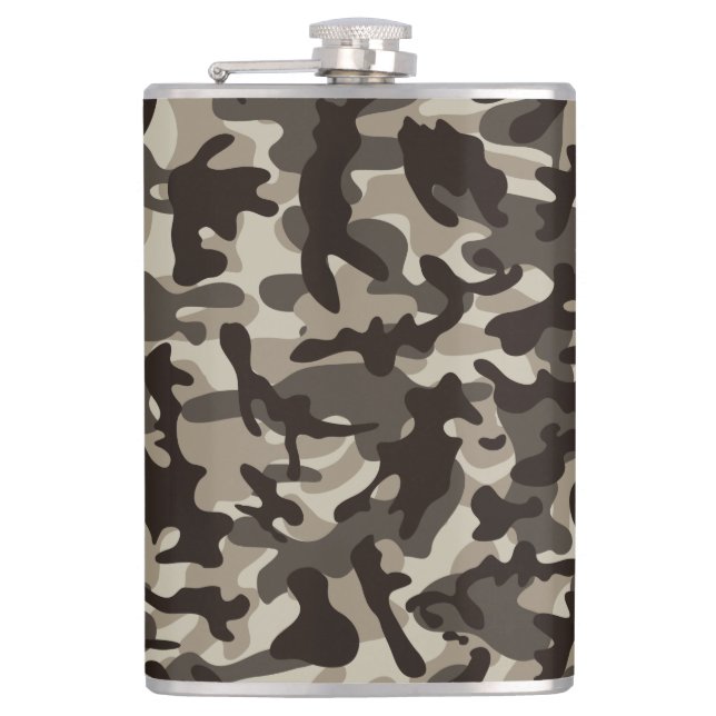Close Quarter Camouflage  Hip Flask (Front)