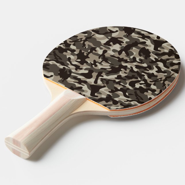Close Quarter Camouflage Ping Pong Paddle (Back Angle)