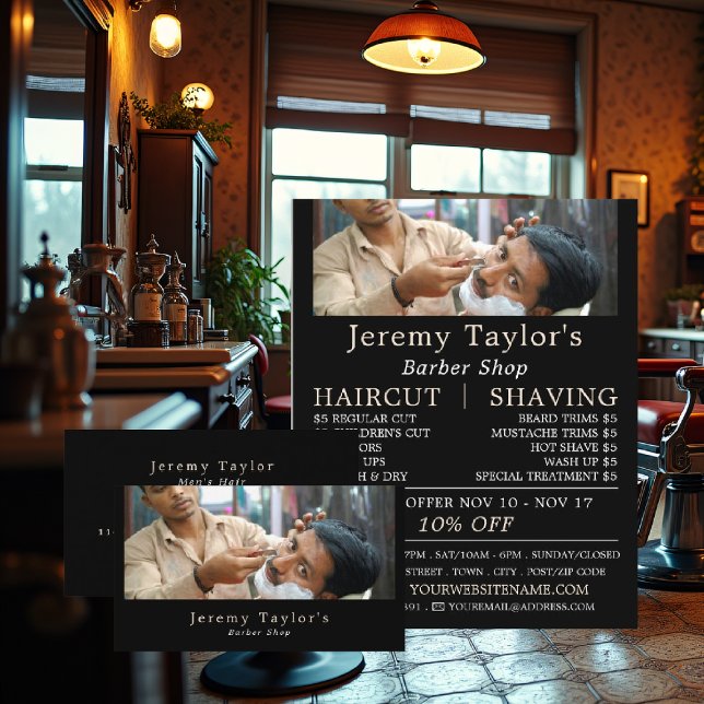 Close Shave, Men's Barbers Business Card (Creator Uploaded)