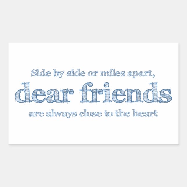 Close to the heart rectangular sticker (Front)