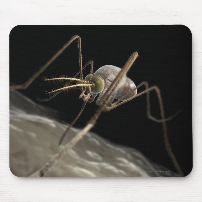 Close up 3d mosquito biting mouse pad (Front)