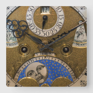 Close up an old clock, Germany Square Wall Clock