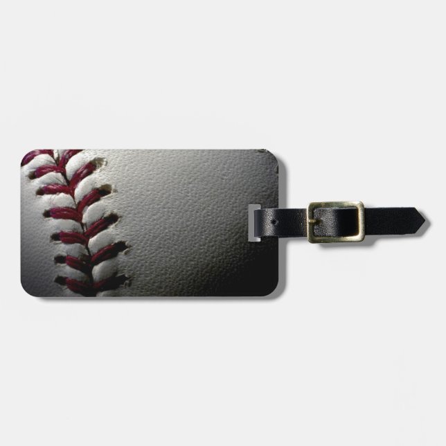 Close-up Baseball Luggage Tag (Front Horizontal)
