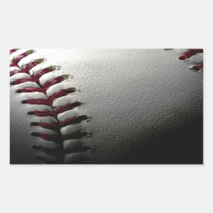 Close-up Baseball Rectangular Sticker
