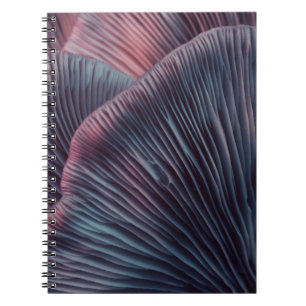 Close up beautiful bunch mushrooms colour light in notebook