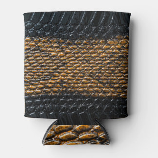 Close-up black snake skin texture can cooler