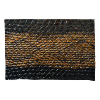Close-up black snake skin texture pillowcase