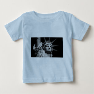 Close-up Black White Statue of Liberty New York Baby T-Shirt