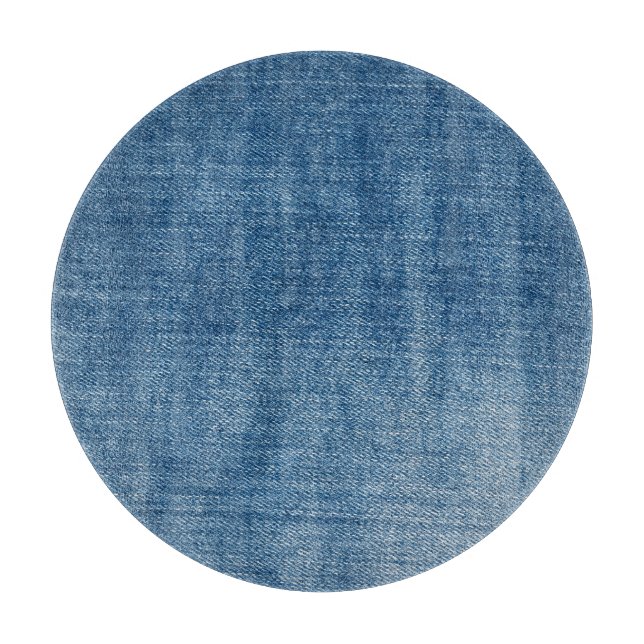 Close-up blue denim jeans texture cutting board (Front)