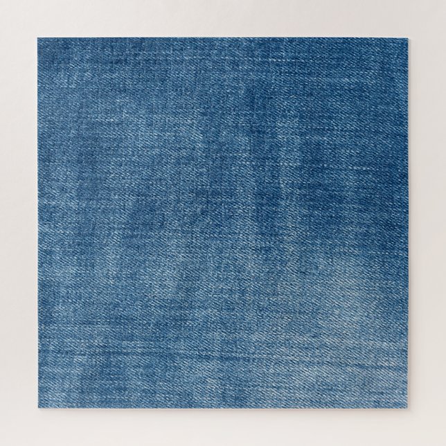 Close-up blue denim jeans texture jigsaw puzzle (Vertical)
