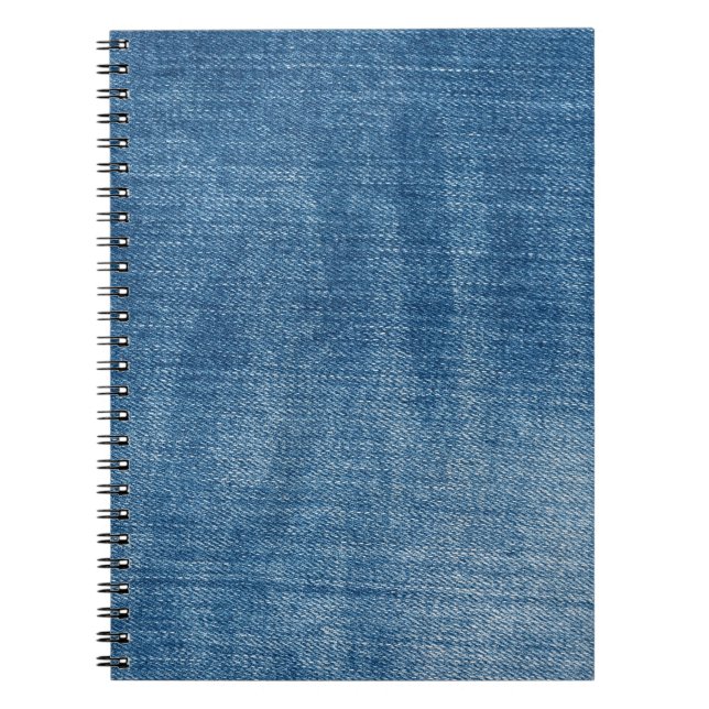 Close-up blue denim jeans texture notebook (Front)