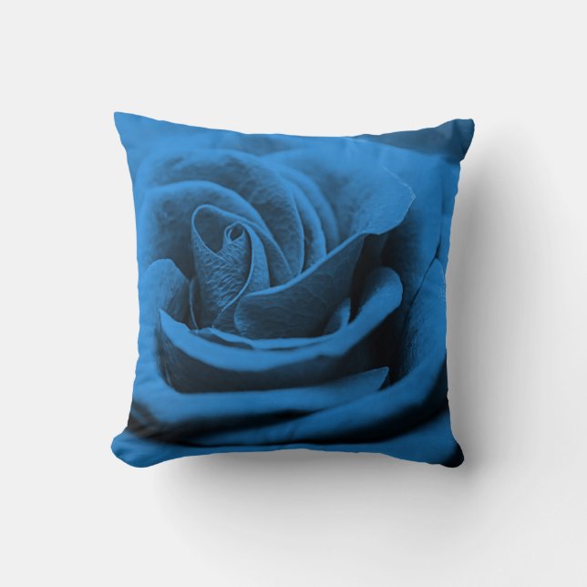 Close-up blue red rose, macro beauty. cushion (Front)