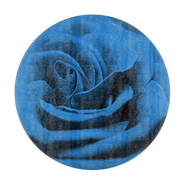 Close-up blue red rose, macro beauty. cutting board (Front)