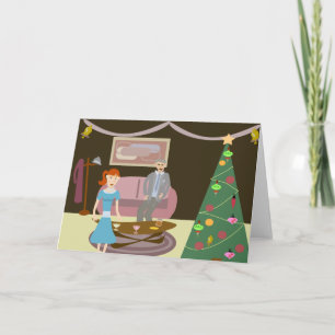 Close Up Christmas Party Holiday Card