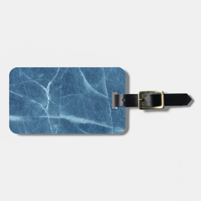 Close Up Cracked Ice Lake Photo Luggage Tag (Front Horizontal)