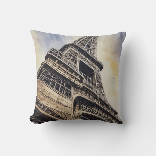 Close-up Eiffel Tower Paris Love City Travel Cushion (Front)