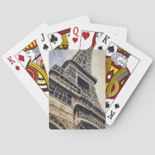 Close-up Eiffel Tower Paris Love City Travel Playing Cards