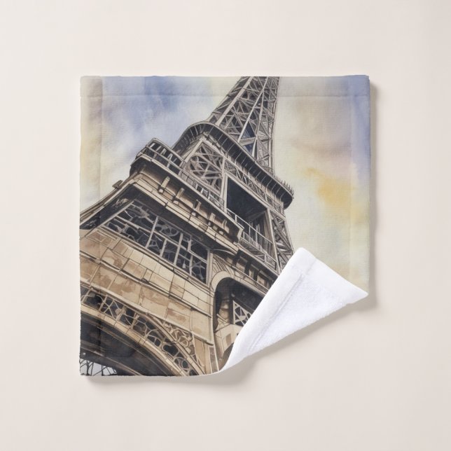 Close-up Eiffel Tower Paris Love City Travel Wash Cloth (Wash Cloth)