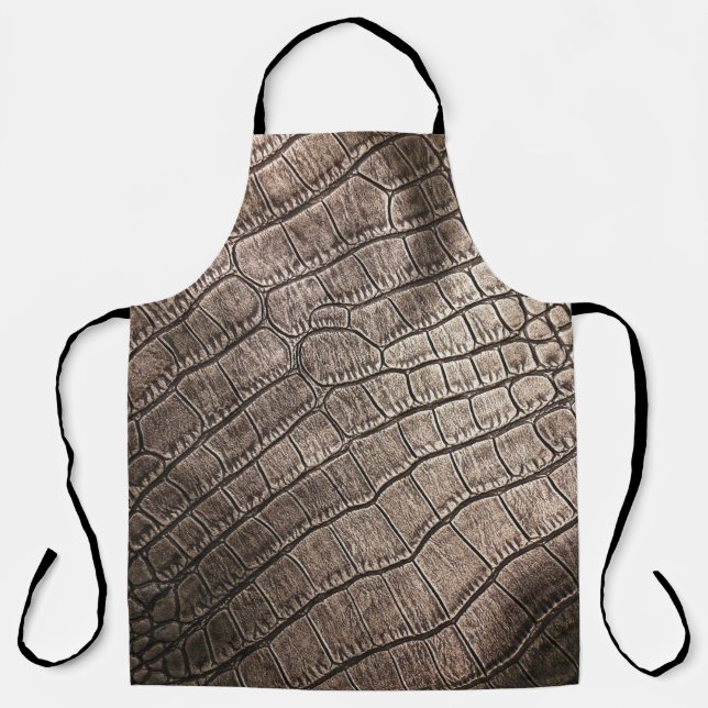 Close-Up Elegant Leather: Textured Pattern Apron (Front)