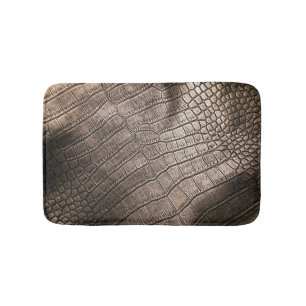 Close-Up Elegant Leather: Textured Pattern Bath Mat