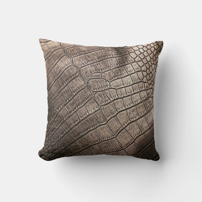 Close-Up Elegant Leather: Textured Pattern Cushion (Front)
