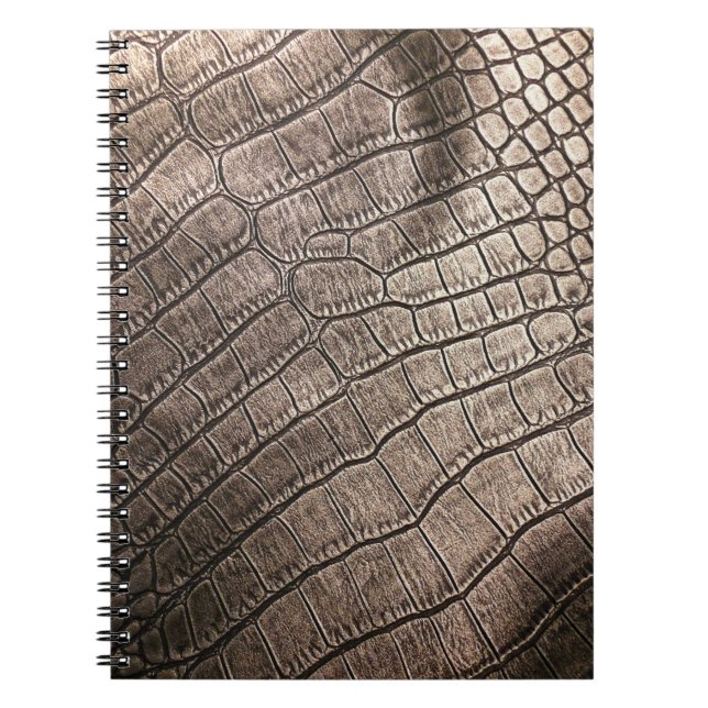 Close-Up Elegant Leather: Textured Pattern Notebook (Front)