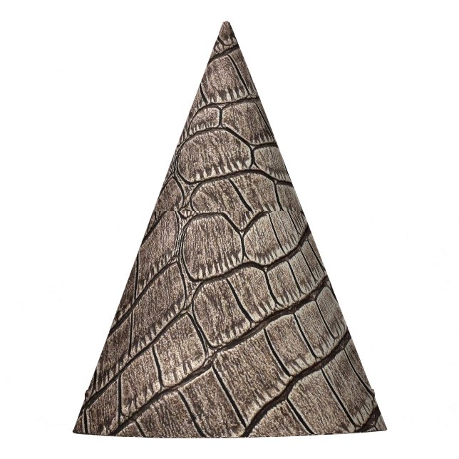 Close-Up Elegant Leather: Textured Pattern Party Hat (Front)