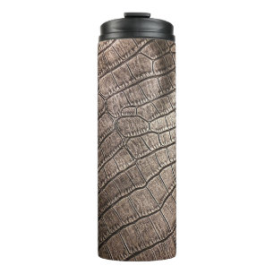 Close-Up Elegant Leather: Textured Pattern Thermal Tumbler