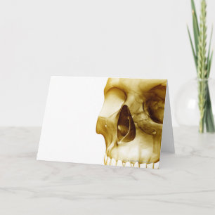 Close up frontal view of the brain inside a skull card