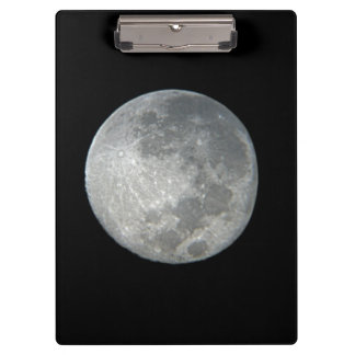 Close-Up Full Moon in the Night Sky. Photography Clipboard