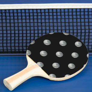 Close-Up Full Moon in the Night Sky. Photography Ping Pong Paddle