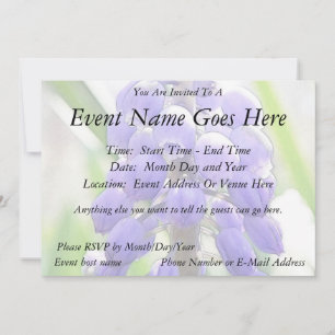 Close Up - Grape Hyacinth Invitation